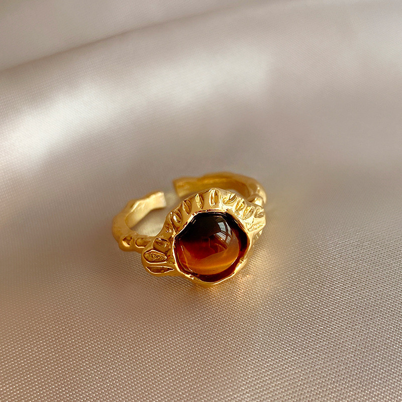 Nhẫn hổ mắt mở điều chỉnh, thiết kế vintage độc đáo, món quà sang trọng cho nữ