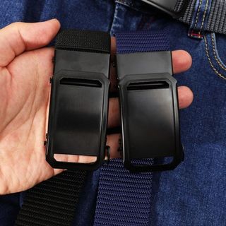 Thắt lưng bện WKPFR893 - Dây vải nam dành cho hàng ngày, thiết kế sang trọng và khóa tự động tiện lợi