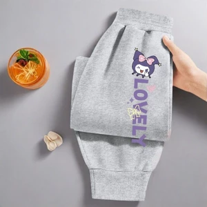 Kuromi Trẻ Em Quần Jogger Thu Đông Thể Thao Dày Quần Thường Ngày Bé Gái Trang Phục Hợp Thời Trang