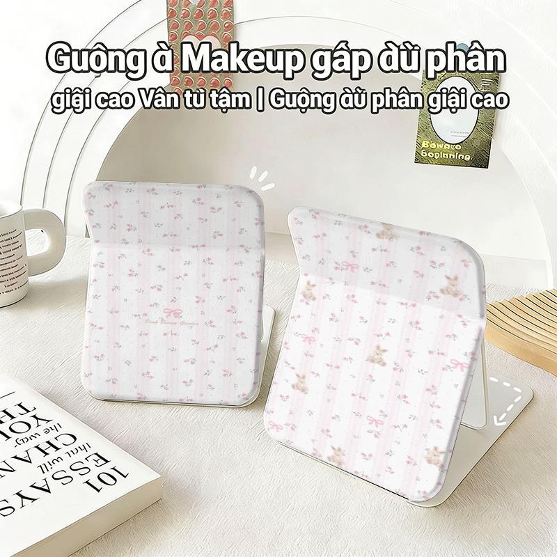 Món bướm phấn hoa nhỏChất liệu bền đẹp, kiểu dáng hiện đại Gương trang điểm gấp cao cấp