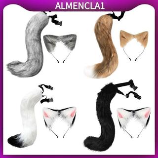Tai Mèo Băng Đô Đuôi Vòng Động Vật Cosplay Trang Phục Phụ Kiện Có Thể Điều Chỉnh Đai Ảnh Đạo Cụ Thích Hợp Cho Lễ Hội Tiệc Sinh Nhật Nhập Vai Sân Khấu P