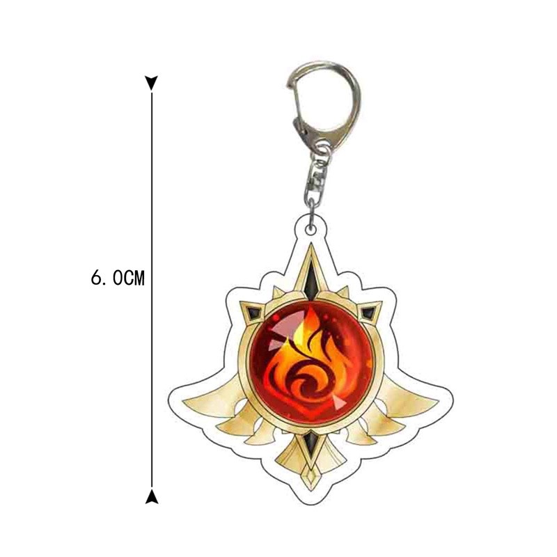 Móc Khóa Hình Nhân Vật Anime Genshin Impact Element Vision God's Eye Mondstadt Liyue Harbor