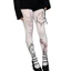 MỘT Gothic Quần Legging Nữ Thời Trang Thẩm Mỹ Nhật Bản Whimsy Dễ Thương Họa Tiết Trắng Opaque Quần Stockin