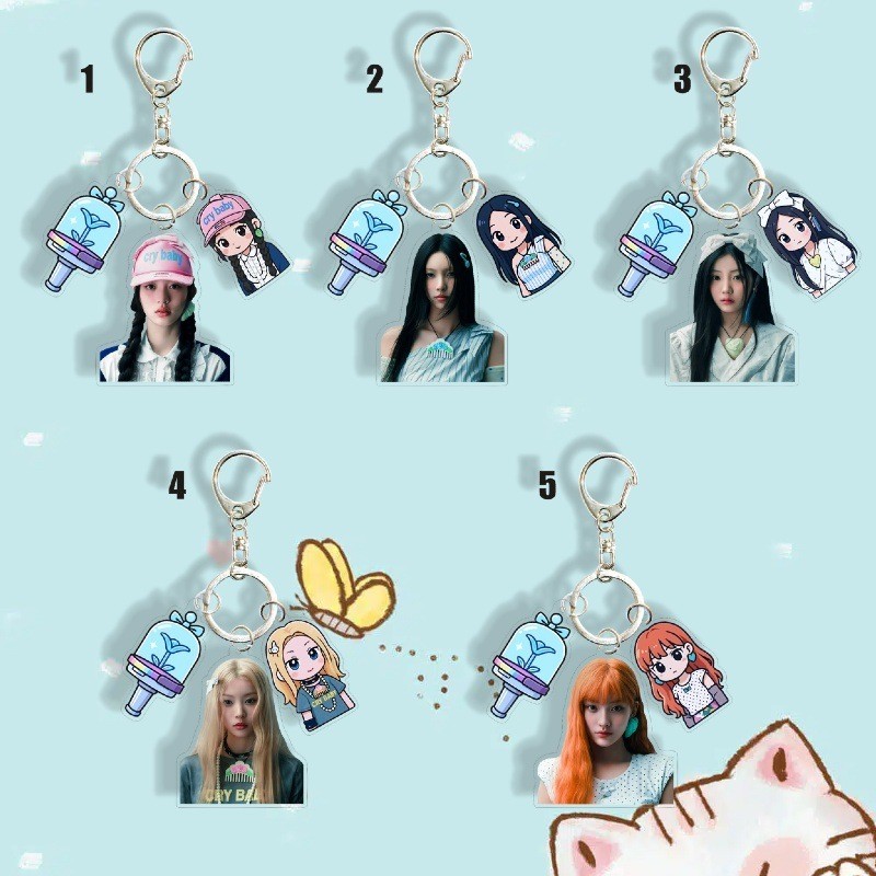 Kpop Idol ILLIT Periphery New Style Keychain Backpack Pendant Keychain YUNAH MINJU MOKA IROHA WONHEE