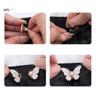 JULYHOT 1 Cặp Eo Bule Cho Nữ Váy Quần Jean Có Thể Điều Chỉnh Eo Kẹp Nút Thắt Lưng Chân Kim Loại Phụ Kiện Quần Áo Massivedeals
