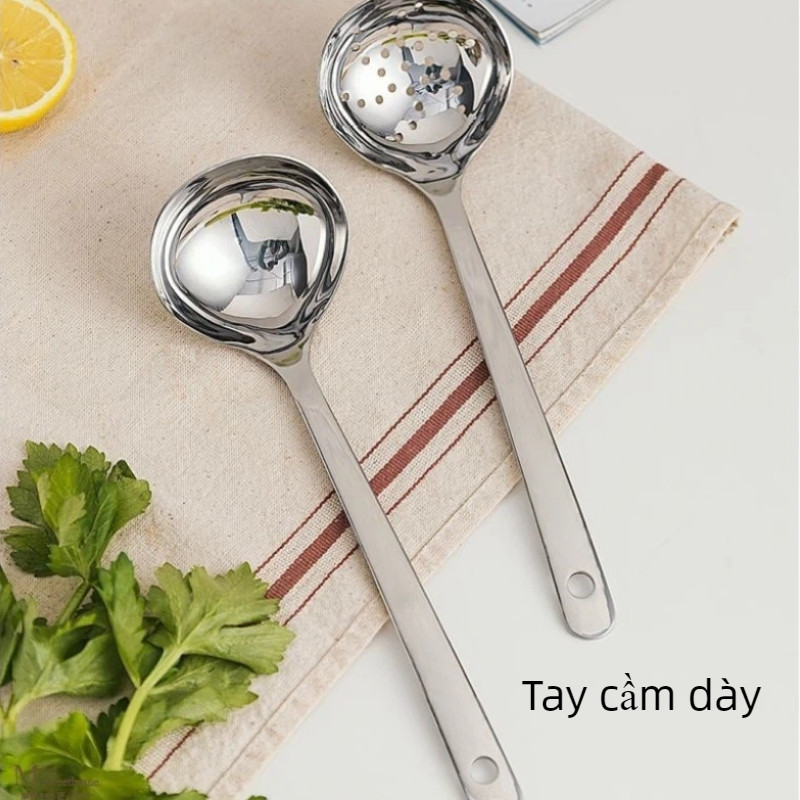Muôi Vớt Inox 316 Bóng Gương, Dày Dặn Chắc Tay - Muôi Lẩu, Muôi Canh Nhà Bếp Cao Cấp