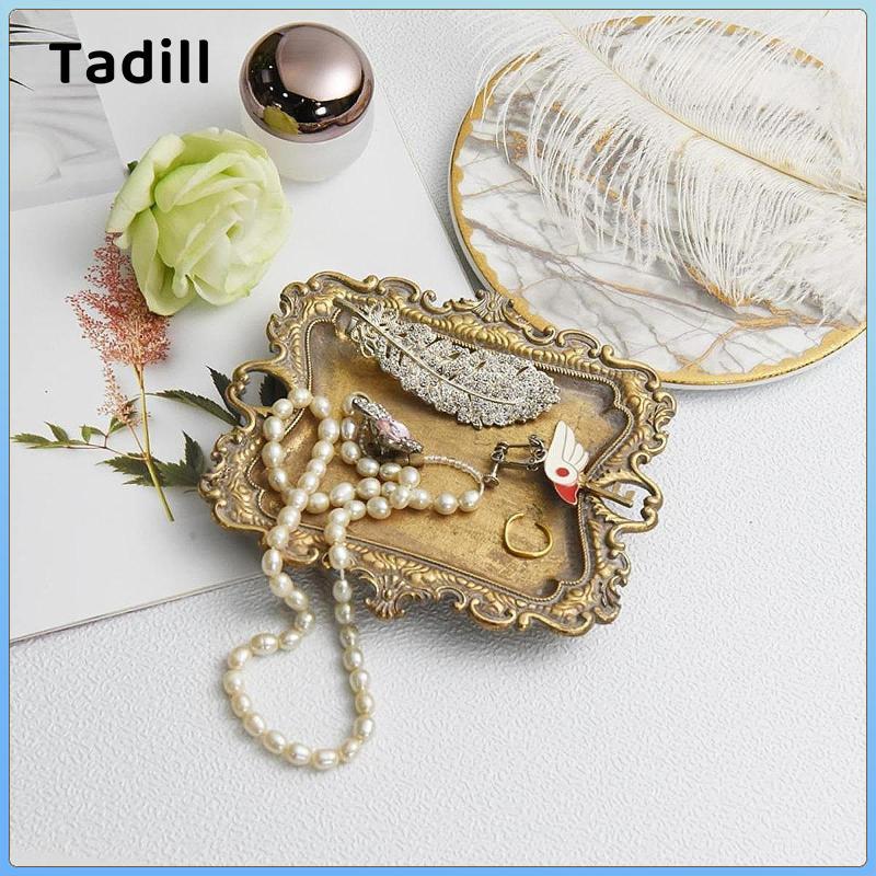Thiết Kế Vintage Trượng Đĩa Khay 12.5x11.3cm Trang Trí Cho Đám Cưới Kỷ Niệm Quà Tặng Bông Tai Nhẫn Tổ Chức Đa Năng