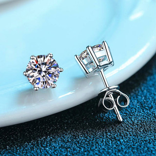 Bông tai moissanite bạc sterling S925 thanh lịch