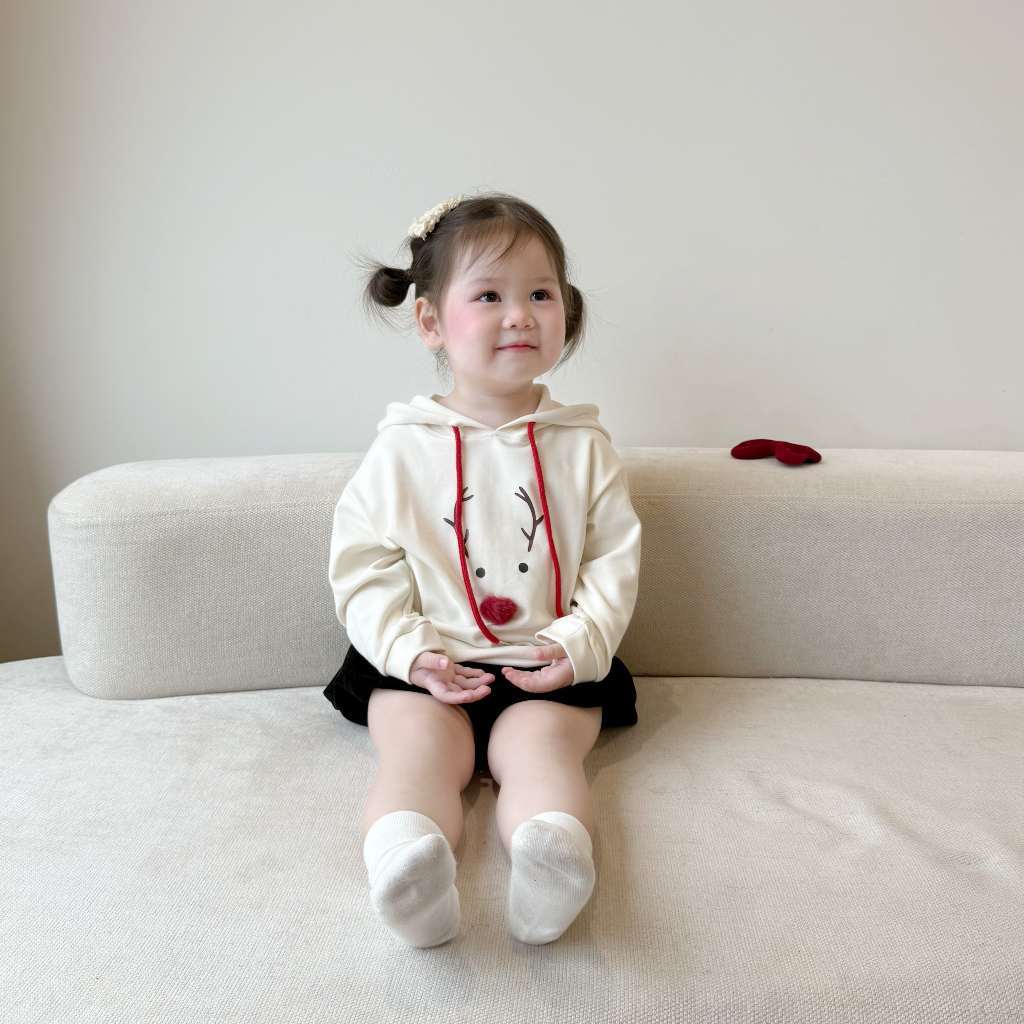 [HỎA TỐC] Áo hoodie tuần lộc giáng sinh Unbee cho bé trai bé gái - Áo noel cho bé