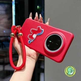 Ốp Điện Thoại Pony Năm Mới Có Dây Buộc Cho Honor X9A X9B X9C Smart X9 Magic 7 6 5 4 Pro Plus Lite 5G 4G Mặt Sau Sang Trọng Da PU Vỏ Mềm Hình Ngựa Hoạt Hình Dễ Thương