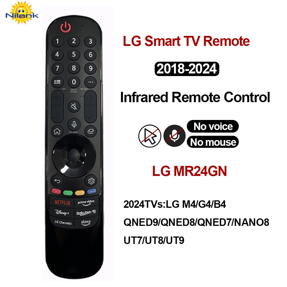 NiLANK Điều khiển Tivi Smart LG 2024 (KHÔNG giọng nói/KHÔNG chuột) - Mã MR24GN (HỒNG NGOẠI) - CHỈ dùng cho Remote Tivi LG (2018-2024)