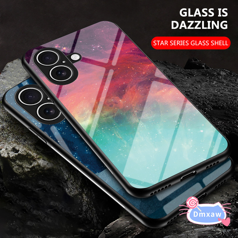 Ốp Điện Thoại Kính Bầu Trời Đầy Sao Dễ Thương Cho Realme GT Neo6 Neo5 Neo3 Neo3T Neo2 Neo2T Neo X7 Pro Max XT 5G 4G Vỏ Hoạt Hình Sang Trọng Milky Way Comet Vỏ Mềm Chống Trầy Xước