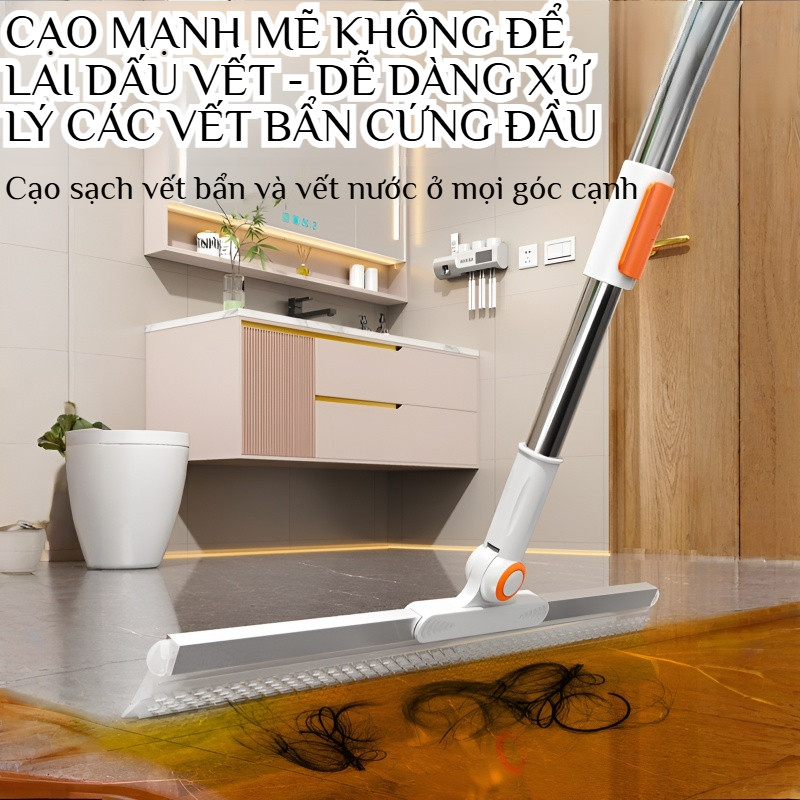 Cây gạt nước sàn & kính 2 mặt lồi silicon 4 trong 1, đa năng cao cấp