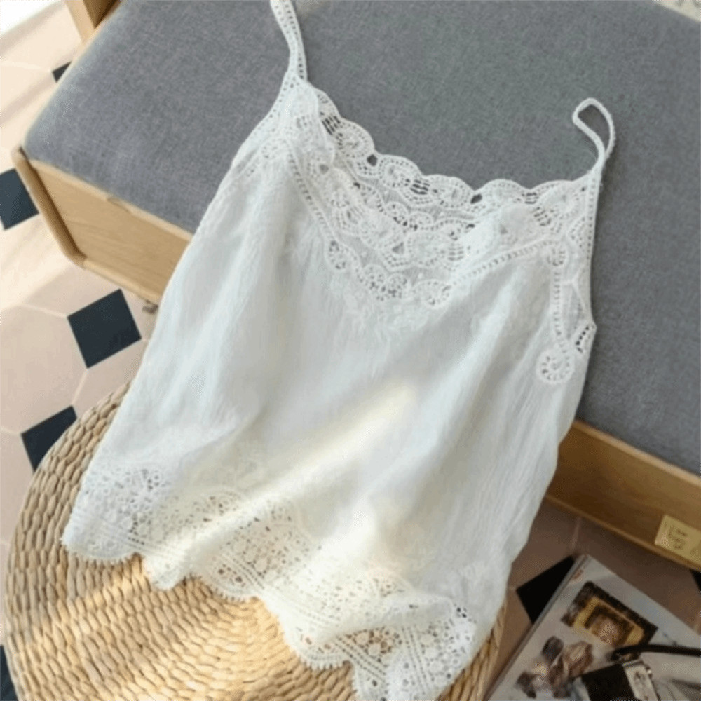 Áo Vest Phong Cách Bohemia CHIPHIVE, Mặc Đi Biển Mùa Hè Áo Viền Ren, Thanh Lịch Rời Cổ Chữ V Ngọt Ngào Không Tay Tiệc