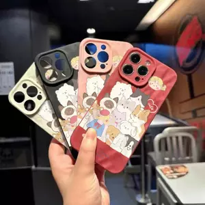 Mềm mại dễ thương minh họa cho iPhone 16 trường hợp iPhone 14promax All Inclusive 15Plus cá tính 13 mới