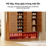 tủ đựng giày/kệ để giày -Tủ giày bằng gỗ tự nhiên 6 / 7 lớp Tủ giày tiết kiệm không gian Tre dung tích lớn — ảnh 8