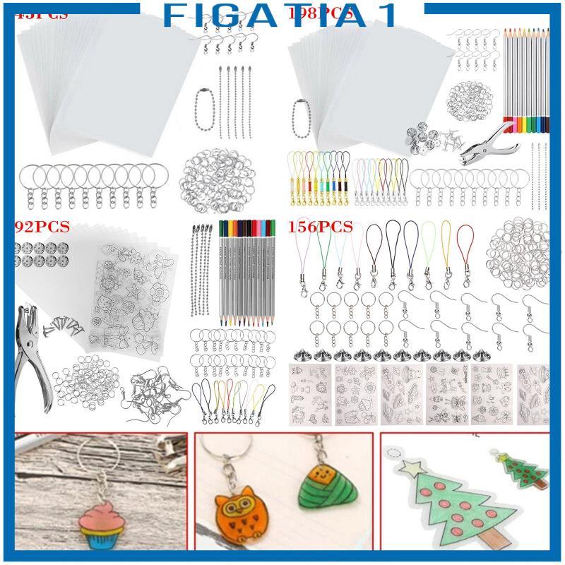 Sáng Tạo DIY Heat Shrink Sheets Bộ Nhựa Trống Nghệ Thuật Bộ Giữ Nhiệt Cho Trẻ Em Móc Khóa Handmade