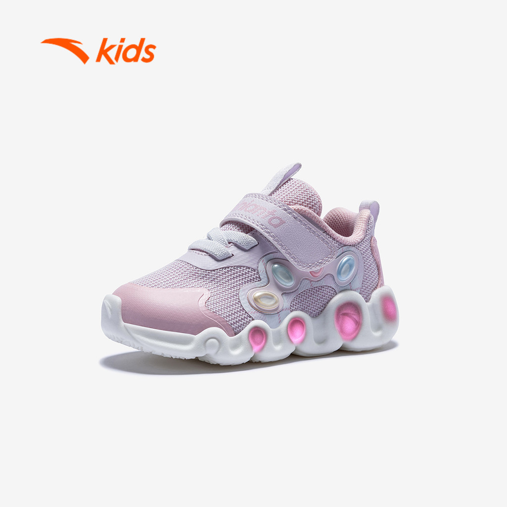 ANTA Kids Giày Thể Thao Bé Gái Size 22-27 Minianta Đế Phát Sáng, Êm Chân 3226A0011