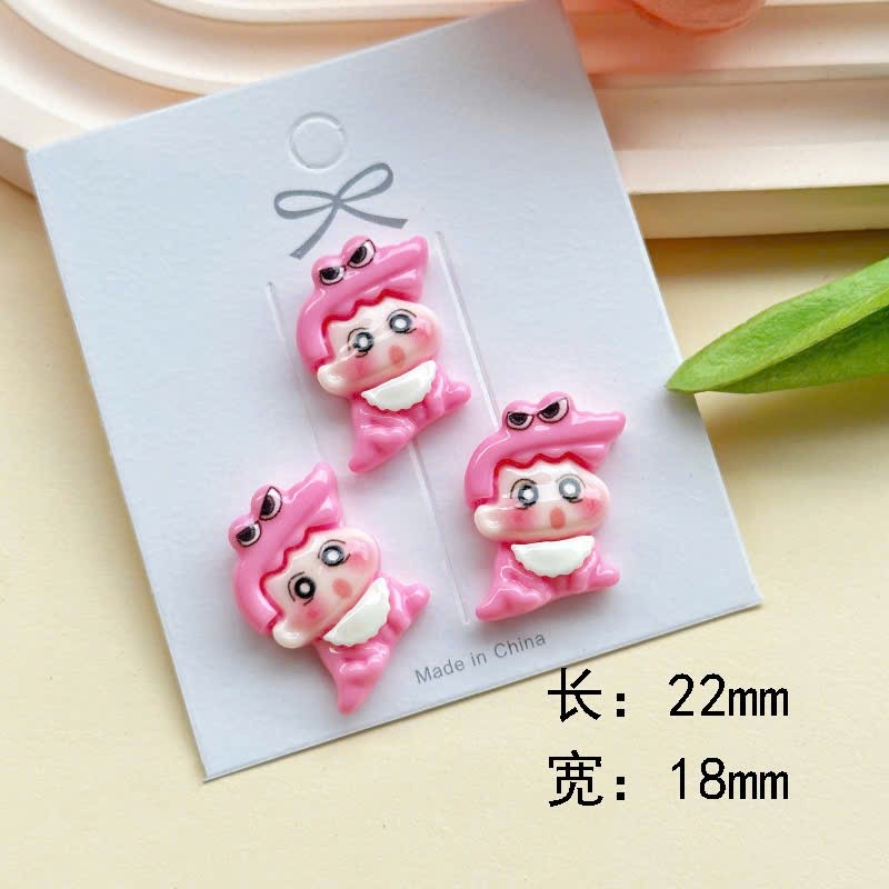 Set Charm Shin Cậu Bé Bút Chì Chibi Baby Pastel Dễ Thương – Charm Gắn Dép Hoạt Hình Cute Hot Trend, Phụ Kiện DIY Dép Xin