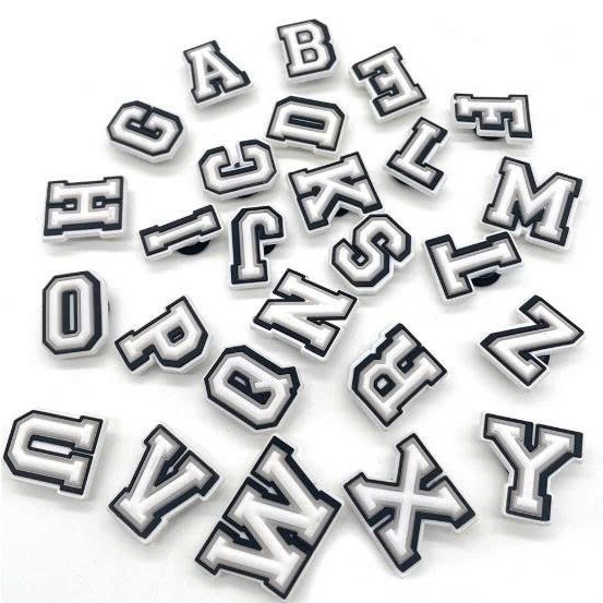 Charm/Sticker gắn dép - Charm Bảng chữ cái  ( MUA TỪ 3 CHỮ TRỞ LÊN GIÁ CHỈ 5K)