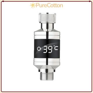 [COD] Máy đo nhiệt độ nước vòi PURECOTTON0, Nhiệt kế vòi hoa sen chính xác chống nước, Màn hình kỹ thuật số LED thời gian thực Máy đo nhiệt độ tự cấp nguồn