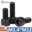 Đen 304 Thép Không Gỉ Allen Ổ Cắm Đầu Vít M1.4 M1.6 M2 M2.5 M3 M4 M5 M6 M8 M10 M12 Lục Giác Ổ Cắm Đầu Nắp Vít Lục Giác Vít Ổ Cắm Lục Giác Vít