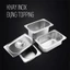 Dụng Cụ Bộ Khay Và Nắp Inox 1/3, 1/9 Khay Thích Hợp Dùng Để Đựng Trân Châu, Thạch, Kem