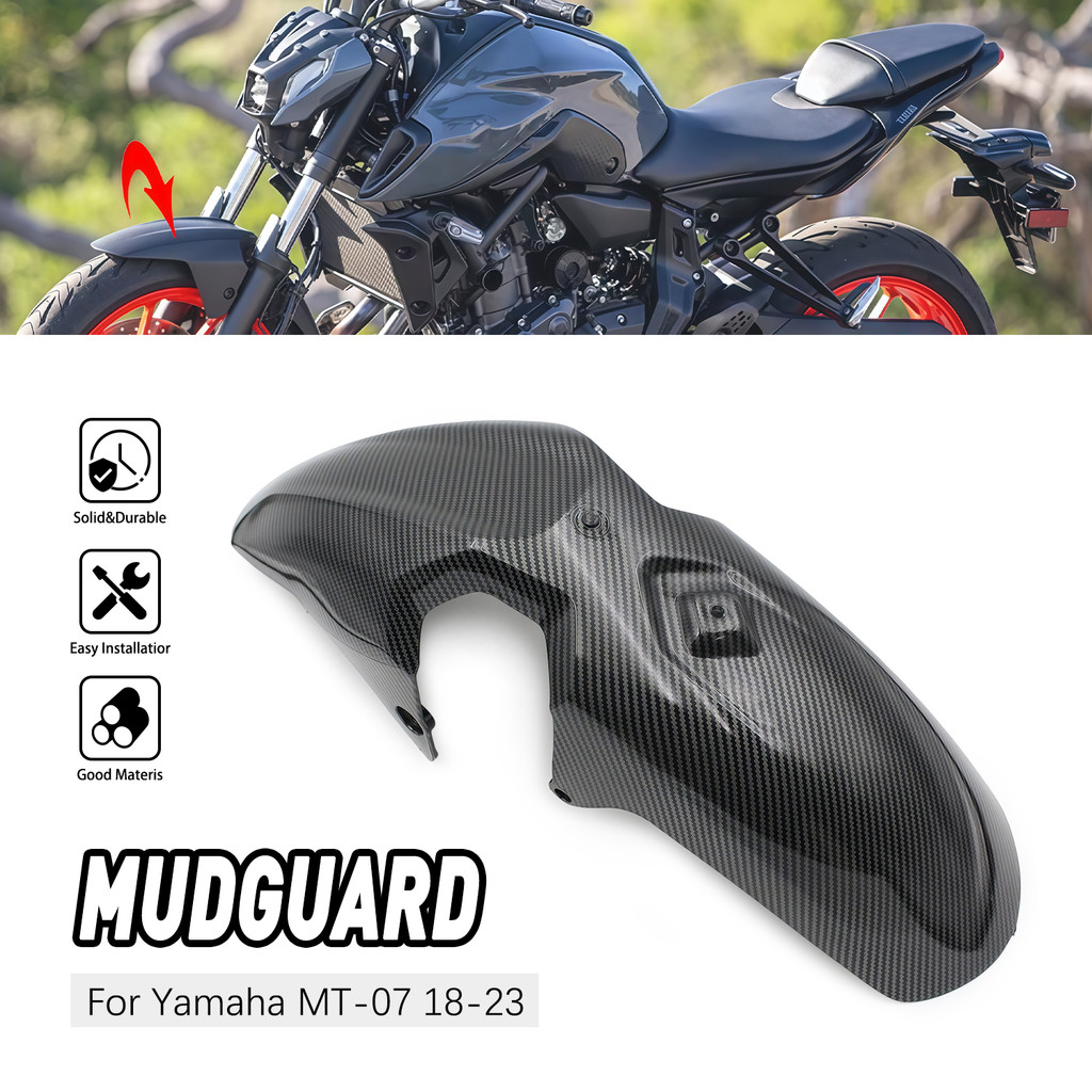 FENDER Xe Máy Bánh Trước Chắn Bùn Chắn Bùn Bắn Bùn Bảo Vệ Dành Cho Xe Yamaha MT-07 MT07 2018-2023