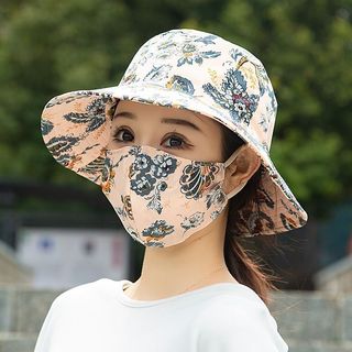 Mặt nạ lật mũ bảo hộ chống rơi tích hợp mũ chống nắng, bảo vệ cổ khi hoạt động ngoài trời mùa hè
