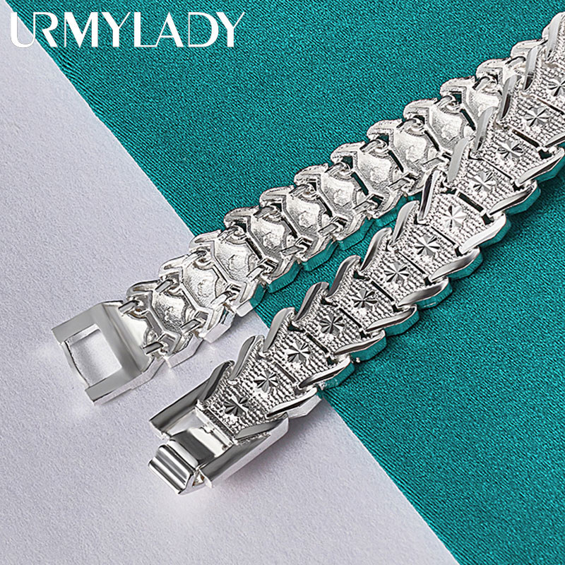 URMYLADY Vòng tay bạc 925 dành cho nam và nữ - Trang sức thời trang