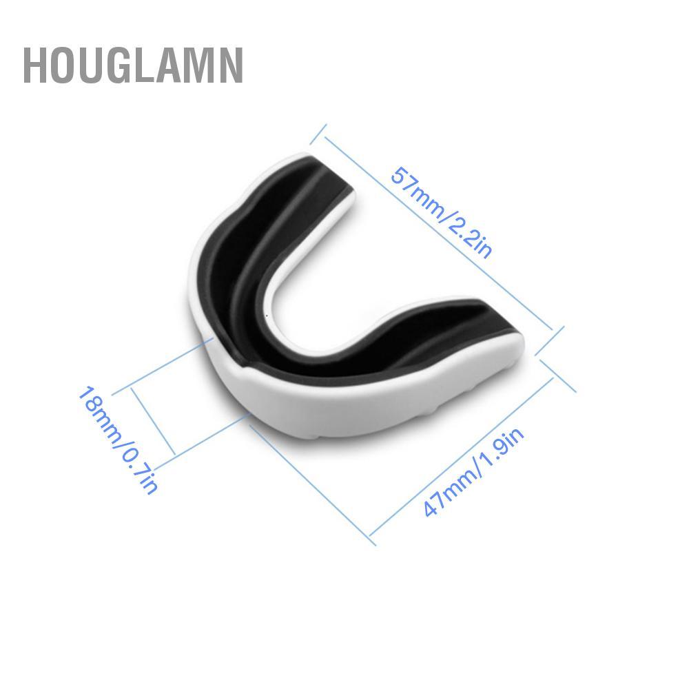 Houglamn Thể Thao Bảo Vệ Miệng Thanh Niên Nam Nữ EVA Răng Nẹp Cho Bóng Đá Bóng Rổ Khúc Côn Cầu Quyền Anh MMA Đấu Vật