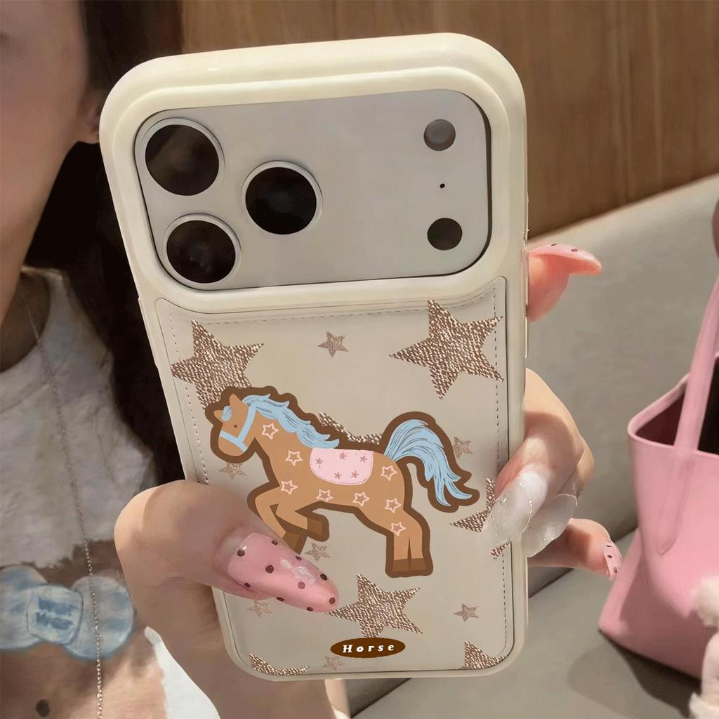 Star Dream Pony cho iPhone16promax Nữ 15iPhone14 SoftCase 13P trường hợp điện thoại 11