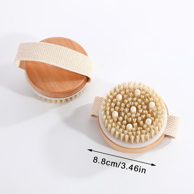 GOAY 1 Cái Tẩy Tế Bào Chết Bằng Gỗ Massage Toàn Thân Bàn Chải Tắm Lông Tự Nhiên Bàn Chải Mềm SPA Người Phụ Nữ Người Phụ Nữ Chăm Sóc Da Ướt Khô Body Brush VN