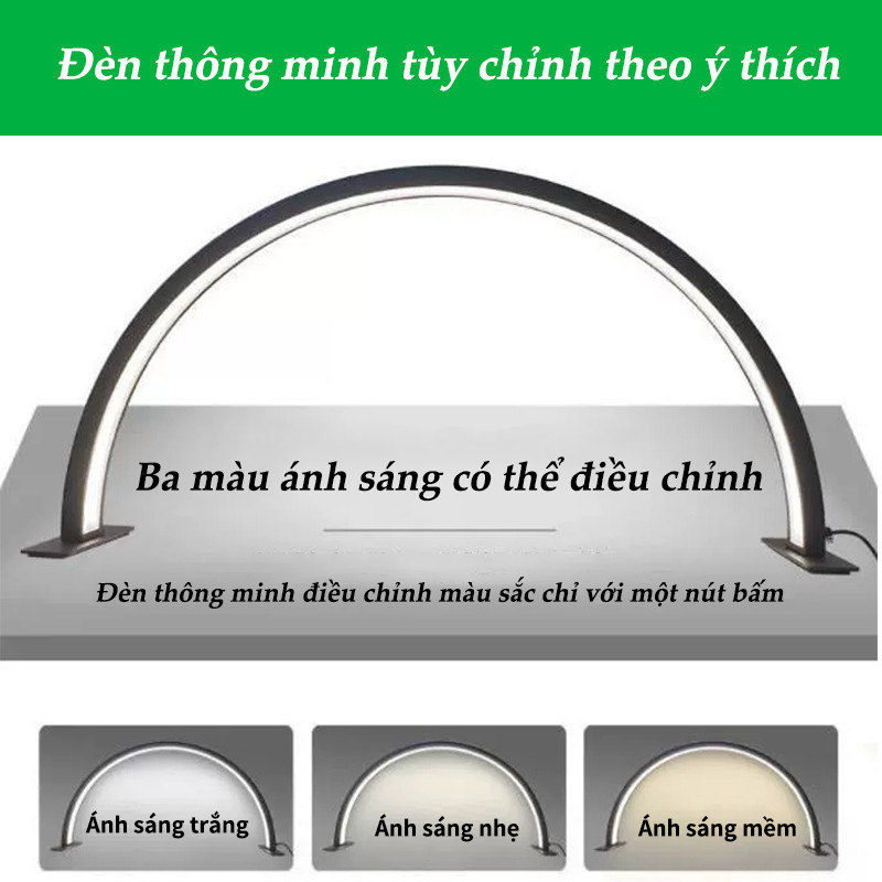 Đèn LED Làm Nail Bán Nguyệt Cao Cấp - 3 Màu Ánh Sáng, Dùng Cho Móng Tay, Móng Chân & Nối Mi
