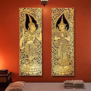 Đông Nam Á Phong Cách Thái Lan Canvas Treo Tường Nghệ Thuật Massage Spa Phòng Khách Lối Vào Hành Lang Trang Trí Tường Unframed