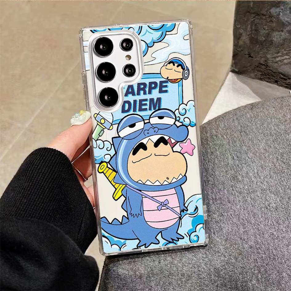 Dành Cho Samsung S26 S25 Siêu Dễ Thương Crayon Shin-chan Cứng Nam Châm Ốp Lưng Điện Thoại S24 FE S24U S23U S22 A17 A56 A55 S25 + S24 Plus S23 S20 FE Vỏ Samsung Chống Sốc