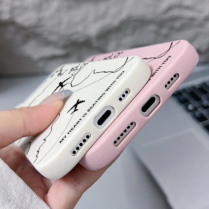 Ốp Lưng Samsung Galaxy A31 A30 A20 A33 A15 A16 A14 A12 5G F12 A11 A10 A10S Sang Trọng Da PU Máy Bay Line In Matte Bìa Mềm