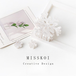 MISMEMO Kẹp tóc cá mập hình bông tuyết lớn nhỏ - Thiết kế ngọt ngào và thanh lịch