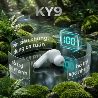 Tai nghe không dây Bluetooth KY9pro, chống mồ hôi, thích hợp để chơi game và khử tiếng ồn
