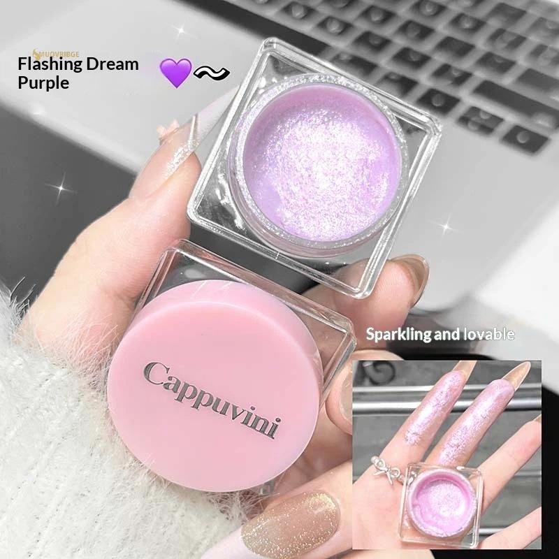 MUQV Cappuvini Gel Dạng Lỏng Phấn Mắt Ngọc Trai Lấp Lánh Cơ Thể Cao Đơn Sắc Kim Cương Shimmer Silkworm Làm Sáng Độ Bóng Cao Kim Sa Lấp Lánh Qui Sấy n
