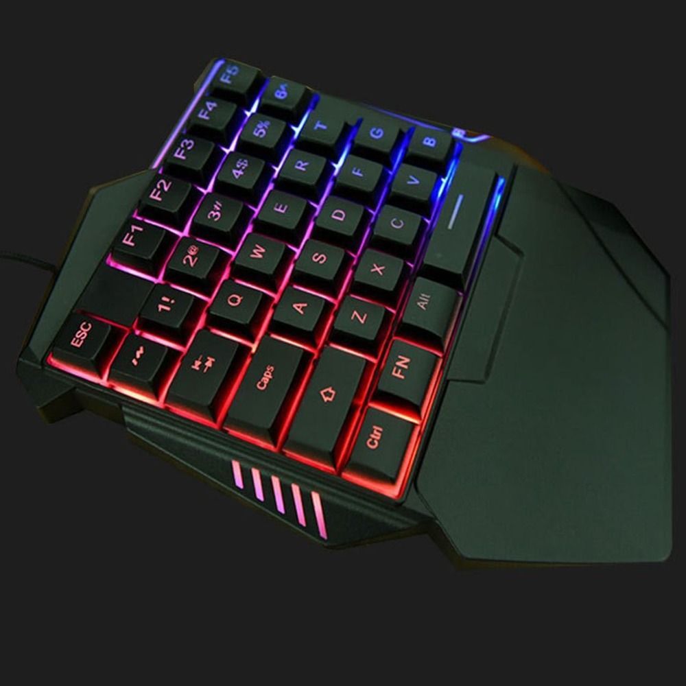 Bàn phím chơi game một tay DITIPOO, Bàn phím chơi game có đèn nền 35 phím, Bàn tiện dụng có dây USB bền bỉ Văn phòng chơi game | BigBuy360 - bigbuy360.vn