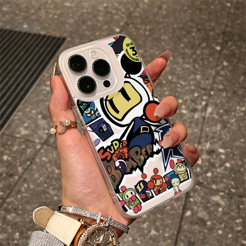 Tide Play Stickers Big Crash cho 16 trường hợp iPhone 17Air Frosted Meta Air Trường hợp 14 13 11Pro