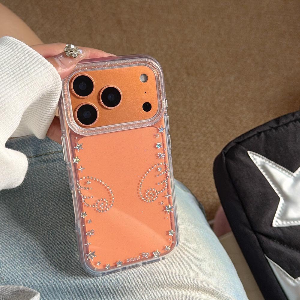 Ốp lưng cứng trong suốt Tương thích với iPhone 13 14 14Pro 14ProMax 15 15Pro 15ProMax 16 16Pro 16ProMax 17 17Pro 17ProMax Vỏ hoa văn cánh thiên thần