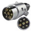 NKSFX Kéo Cắm Dây, Hợp Kim Nhôm Tròn Adapter Đầu Nối Xe Kéo Điện, Tiện Lợi 7 Pin Cắm EU Kéo Điện Ứng Dụng Kéo