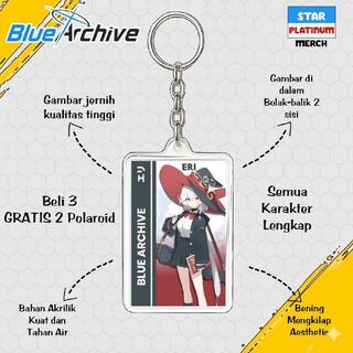 Gantungan Kunci Blue Archive - Keychain Blue Archive - Ganci Anime Game - Gantungan Kunci Noa - Eri - Nagisa - Seia