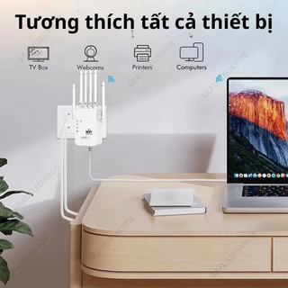 [Hàng Sẵn]Kích wifi 6 râu 5G công suất 1200Mbps 2.4G 300Mbps Mở rộng sóng router phát wifi xuyên tường mạnh
