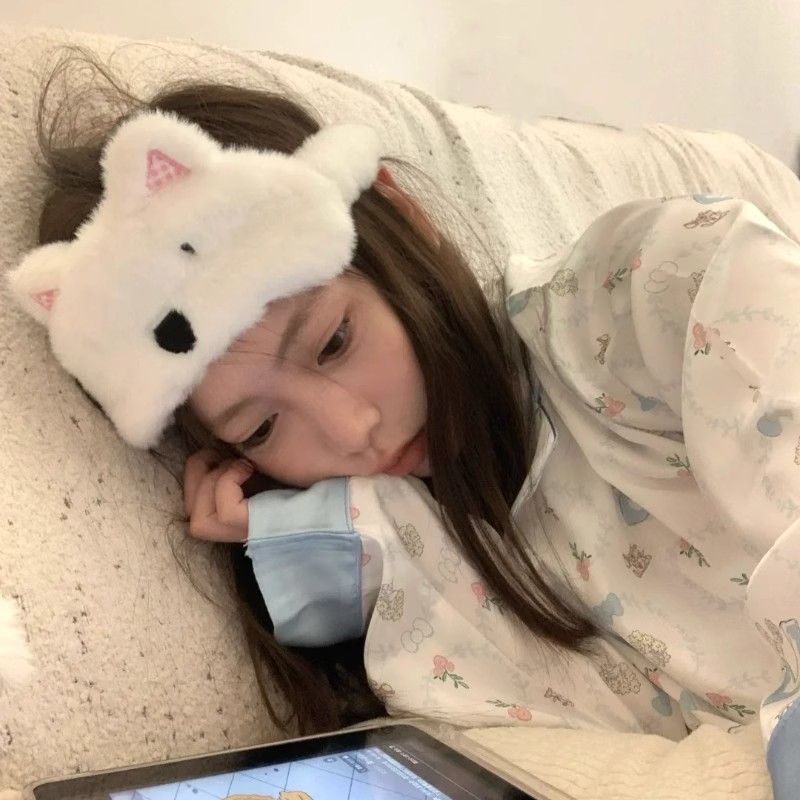 Hoạt Hình Dễ Thương Sang Trọng Chó Con Mặt nạ Mắt Ngủ Che Bóng Du Lịch Nghỉ Trưa Chuyên Dụng Giảm Mệt Mỏi Mắt Hỗ Trợ Ngủ Che Mặt nạ Mắt, Mặt nạ Ngủ