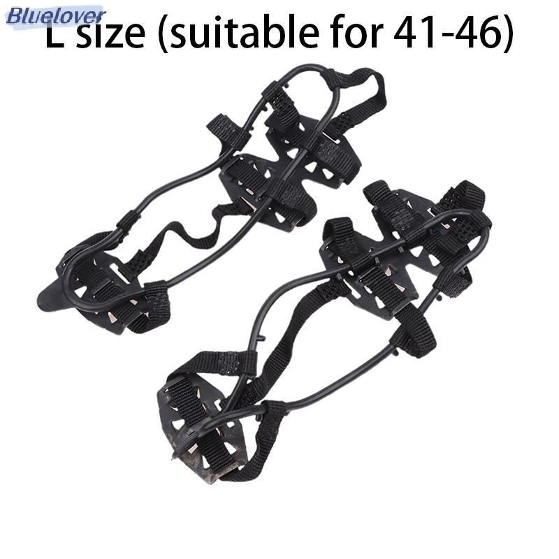 Đôi crampons chống trơn trượt Bluelover với 24 răng, phù hợp cho đi bộ đường dài