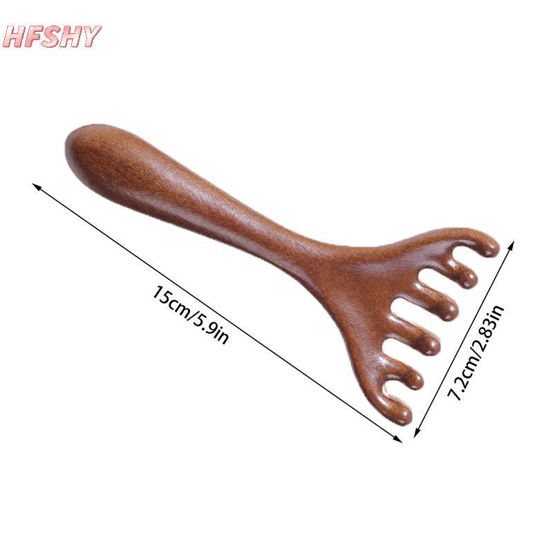 HFSHY Răng Rộng Tay Cầm Dài Lược Kinh Tuyến Dụng Cụ Ba Scratcher Spa Cầm Tay Kinh Tuyến Massage Lược Chăm Sóc Tóc VN