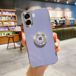 Ốp điện thoại OPPO A6T Pro A6T 5G 4G Thiết kế mới OPPO A6T A6TPro Vỏ điện thoại mạ điện silicon mềm sang trọng có giá đỡ nhẫn